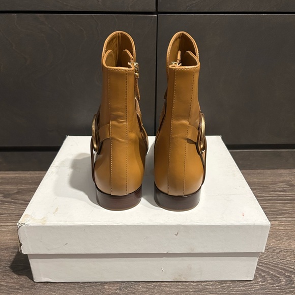 Chloe tan leather ankle boots - Picture 4 of 7